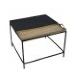 Помощна маса DKD Home Decor Черен Златен Стомана Алуминий (63 x 62 x 44 cm) - Dkd home decor