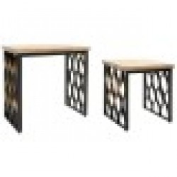 Комплект от 2 маси Home ESPRIT Дървен Метал 64 x 34 x 65 cm - Home esprit