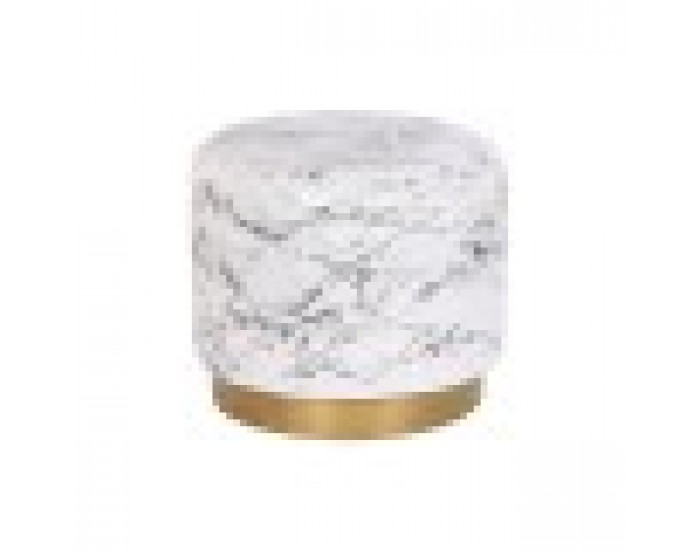Помощна маса DKD Home Decor Златен Бял Желязо (50 x 50 x 45 cm)