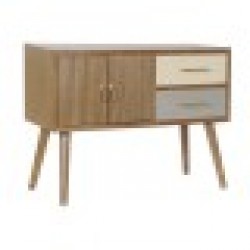 ТВ шкаф DKD Home Decor Сив Сметана Метал Дърво от пауловния (90 x 34 x 66.5 cm) - Dkd home decor