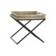 Помощна маса DKD Home Decor Черен Естествен Метал Дърво манго 55 x 45 x 53 cm