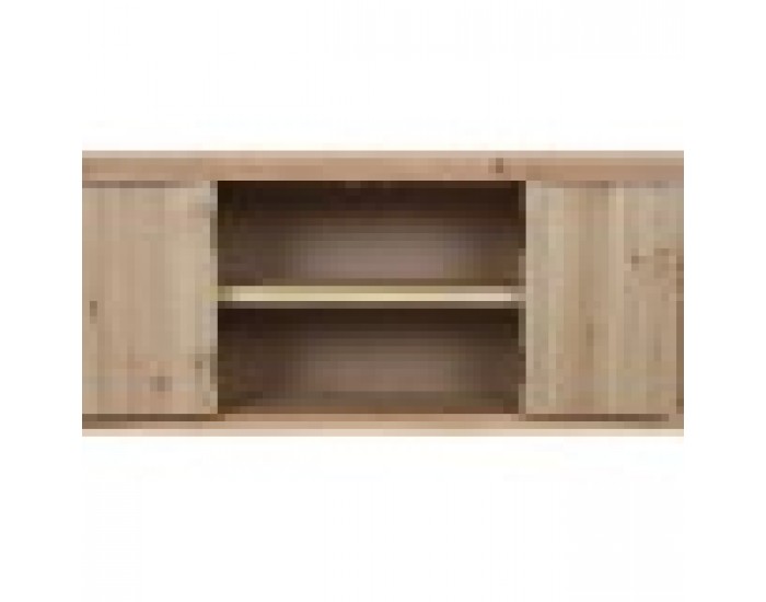ТВ шкаф Home ESPRIT Черен Естествен Ела Дървен MDF 130 x 24 x 51 cm