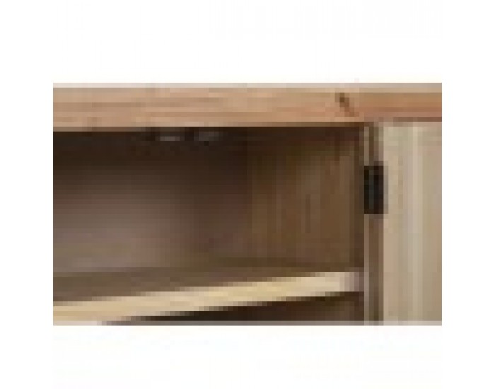 ТВ шкаф Home ESPRIT Черен Естествен Ела Дървен MDF 130 x 24 x 51 cm