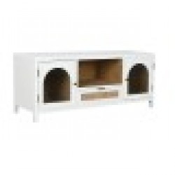 ТВ шкаф Home ESPRIT Бял Кристал Дърво от пауловния 120 x 40 x 50 cm - Home esprit