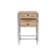 Комплект от 2 маси Home ESPRIT Кафяв Сребрист Естествен Стомана Дърво манго 45,5 x 41 x 66,5 cm
