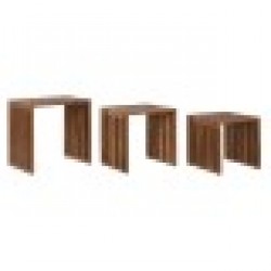 Комплект от 3 маси Home ESPRIT Естествен Тик 40 x 40 x 40 cm - Home esprit