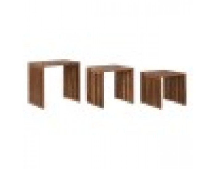 Комплект от 3 маси Home ESPRIT Естествен Тик 40 x 40 x 40 cm