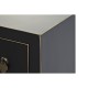 ТВ шкаф DKD Home Decor Черен Ориенталски Бял Златен Бял/Черен Метал Ела Дървен MDF 130 x 26 x 51 cm