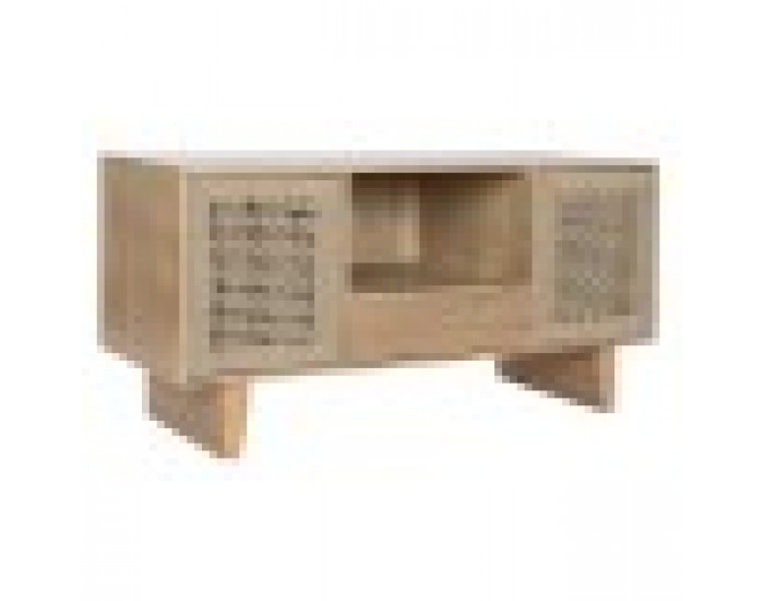 ТВ шкаф Home ESPRIT Бежов Естествен Юта Бор 120 x 40 x 55 cm