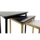 Комплект от 3 масички DKD Home Decor, Черен, Златен, Метал, Бял, Зелен, Мрамор Модерен, 68 x 46,5 x 53 cm, 3 броя
