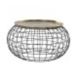 Помощна маса DKD Home Decor Черен Златен Алуминий (80 x 80 x 44 cm) - Dkd home decor