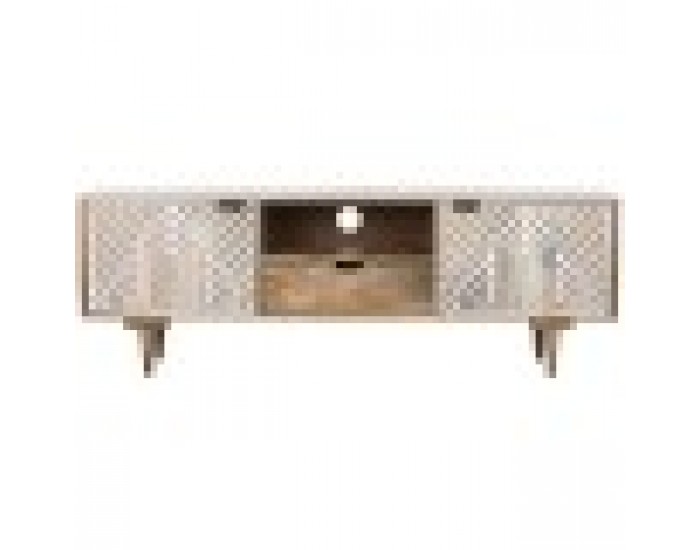 ТВ шкаф Home ESPRIT Бял Дърво манго 160 x 41 x 55 cm