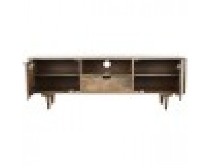 ТВ шкаф Home ESPRIT Бял Дърво манго 160 x 41 x 55 cm