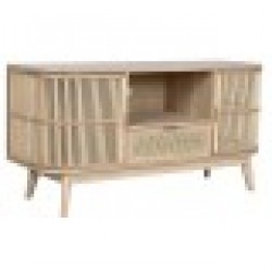 ТВ шкаф Home ESPRIT Златен Естествен Pатан Ела 120 x 40 x 60 cm - Home esprit