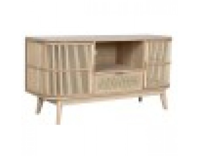 ТВ шкаф Home ESPRIT Златен Естествен Pатан Ела 120 x 40 x 60 cm