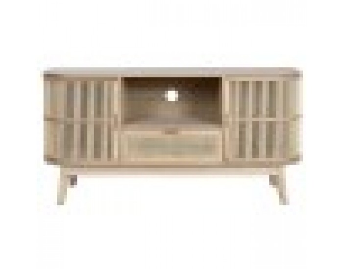 ТВ шкаф Home ESPRIT Златен Естествен Pатан Ела 120 x 40 x 60 cm
