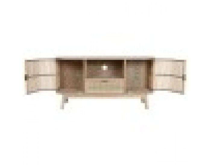 ТВ шкаф Home ESPRIT Златен Естествен Pатан Ела 120 x 40 x 60 cm