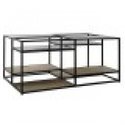 Помощна маса DKD Home Decor Дървен Метал Огледало (120 x 60 x 50 cm) - Dkd home decor