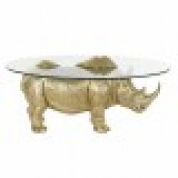 Помощна маса DKD Home Decor Прозрачен Златен Смола Кристал 100 x 60,5 x 46 cm - Dkd home decor