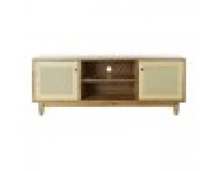 ТВ шкаф DKD Home Decor, Кафяв, Ела, Pатан