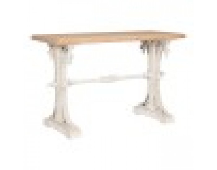 Конзола Home ESPRIT Жълт Бял Ела Дървен MDF 120 x 50 x 77 cm
