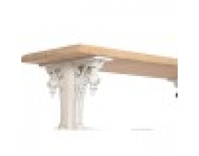 Конзола Home ESPRIT Жълт Бял Ела Дървен MDF 120 x 50 x 77 cm