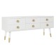 ТВ шкаф DKD Home Decor Бял Ела