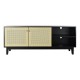 ТВ шкаф DKD Home Decor, Черен, Ела, Pатан