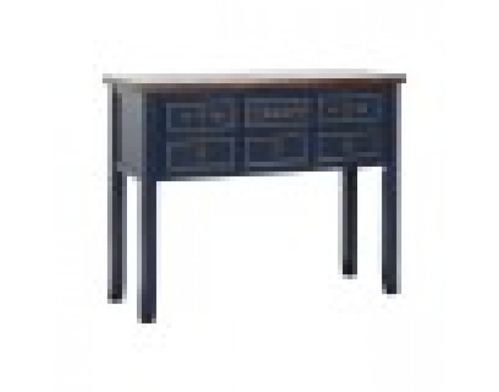 Конзола Home ESPRIT Кафяв Морско син Дърво от пауловния 103 x 35 x 80 cm