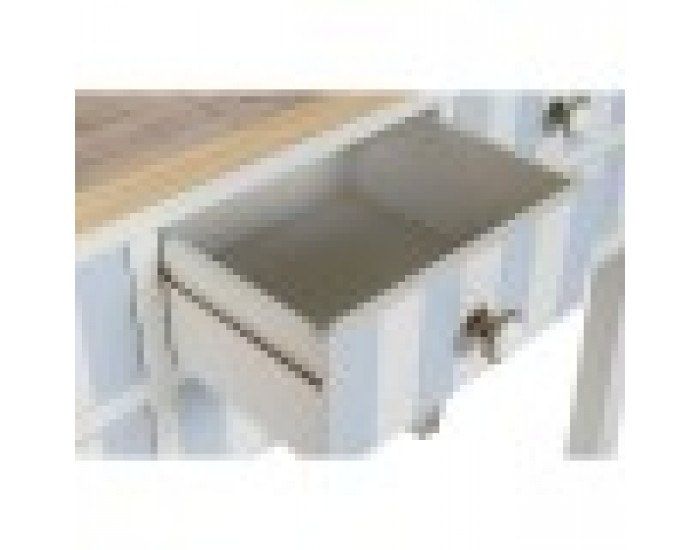 Конзола Home ESPRIT Син Бял Дърво от пауловния 103 x 35 x 80 cm