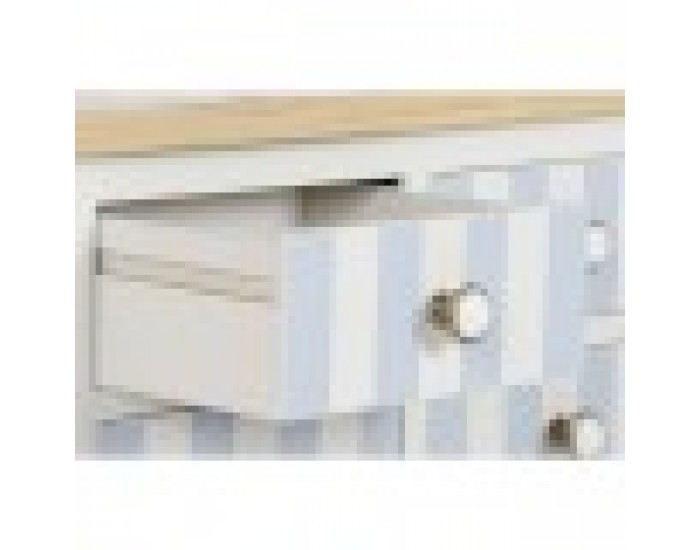Конзола Home ESPRIT Син Бял Дърво от пауловния 103 x 35 x 80 cm