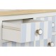 Конзола Home ESPRIT Син Бял Дърво от пауловния 103 x 35 x 80 cm