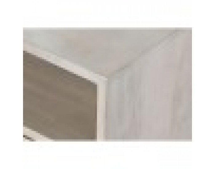 ТВ шкаф DKD Home Decor Бял Естествен Дърво манго 130 x 40 x 45 cm