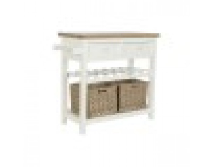 Console DKD Home Decor Бежов плетена ракита Дърво от пауловния 88 x 38 x 80 cm