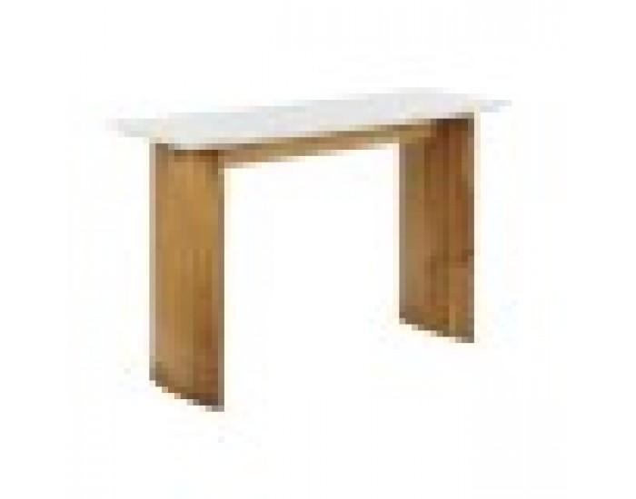 Console Home ESPRIT Бял Кафяв Мрамор Дърво манго 120 x 38 x 77 cm
