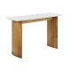 Console Home ESPRIT Бял Кафяв Мрамор Дърво манго 120 x 38 x 77 cm