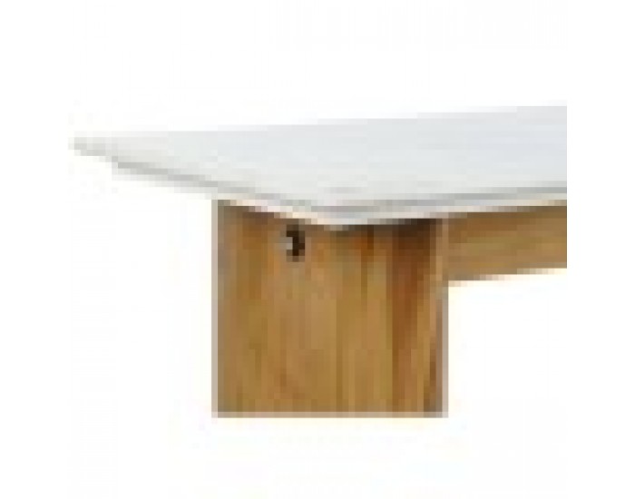 Console Home ESPRIT Бял Кафяв Мрамор Дърво манго 120 x 38 x 77 cm