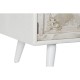 ТВ шкаф DKD Home Decor 136 x 40,5 x 52 cm Ела Бежов Бял Дървен MDF