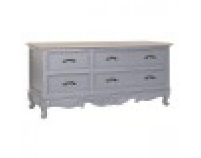 ТВ шкаф DKD Home Decor Дърво от пауловния Дървен MDF Сив Естествен 120 x 40 x 56.5 cm 120 x 40 x 56,5 cm