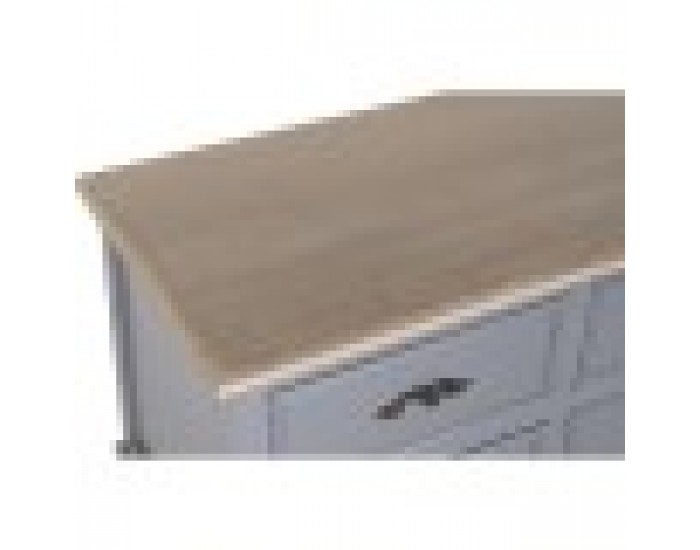 ТВ шкаф DKD Home Decor Дърво от пауловния Дървен MDF Сив Естествен 120 x 40 x 56.5 cm 120 x 40 x 56,5 cm