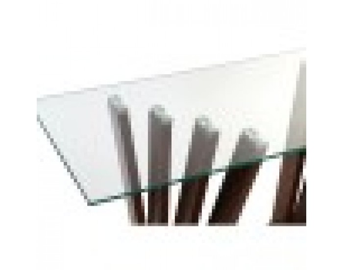 Помощна маса DKD Home Decor Кристал Кафяв Прозрачен Oрех 145 x 45 x 75 cm