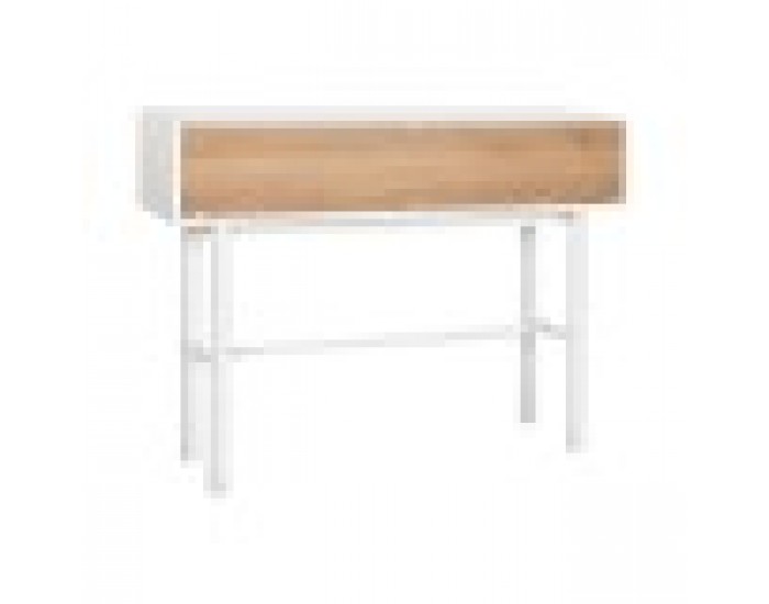 Конзола Home ESPRIT Жълт Бял Дървен MDF 120 x 35 x 90 cm