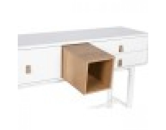 Конзола Home ESPRIT Жълт Бял Дървен MDF 120 x 35 x 90 cm