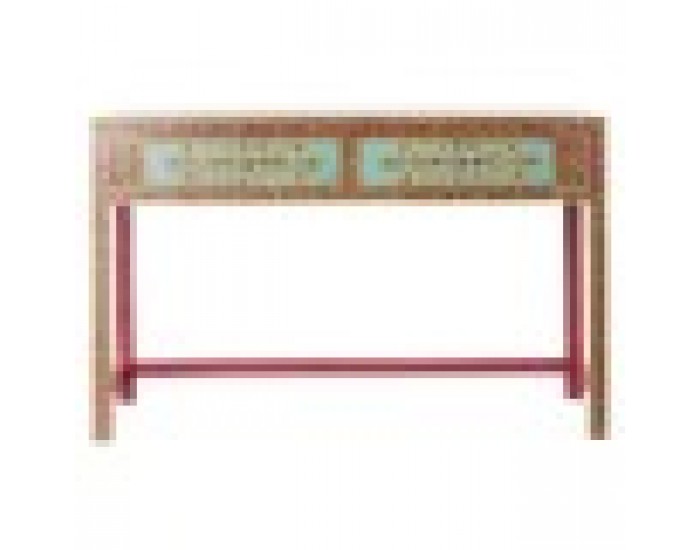 Конзола DKD Home Decor Огледало Многоцветен Акрилен Дърво манго (117 x 40 x 76 cm)