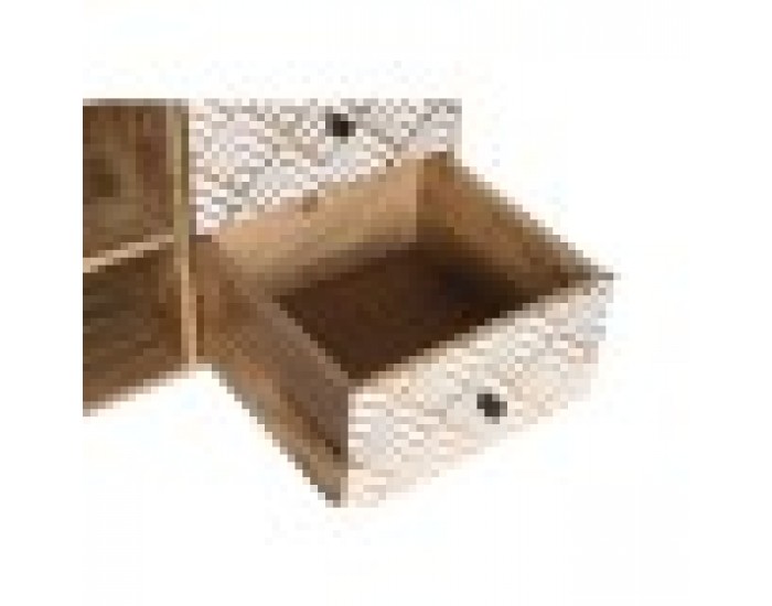 ТВ шкаф DKD Home Decor 135 x 40 x 55 cm Естествен Бял Дърво манго