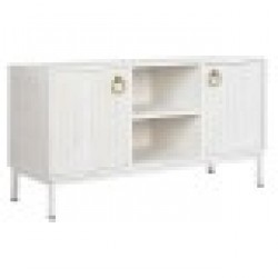 ТВ шкаф DKD Home Decor Златен Метал Бял Дърво манго 120 x 40 x 60 cm - Dkd home decor