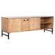 ТВ шкаф Home ESPRIT Кафяв Черен Метал Aкациево дърво 145 x 40 x 52 cm