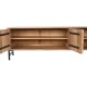 ТВ шкаф Home ESPRIT Кафяв Черен Метал Aкациево дърво 145 x 40 x 52 cm