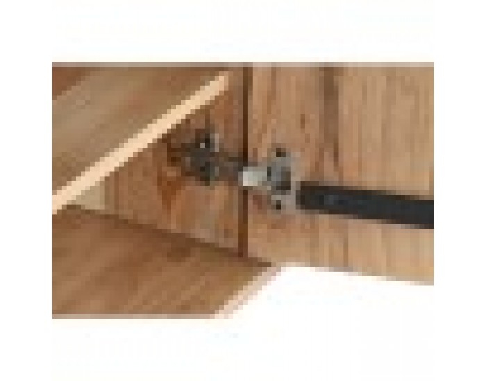 ТВ шкаф Home ESPRIT Кафяв Черен Метал Aкациево дърво 145 x 40 x 52 cm