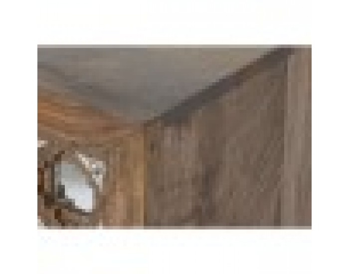 ТВ шкаф Home ESPRIT Кафяв Черен Сребрист Дърво манго Огледало 130 x 40 x 55,5 cm